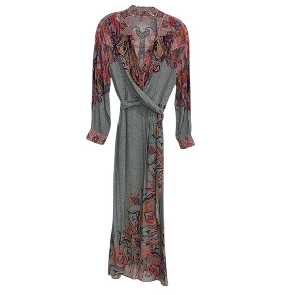 Anthropologie Dresses & Skirts - Anthropologie Bl^nk Lond Gray Faux Wrap Belted Size XS